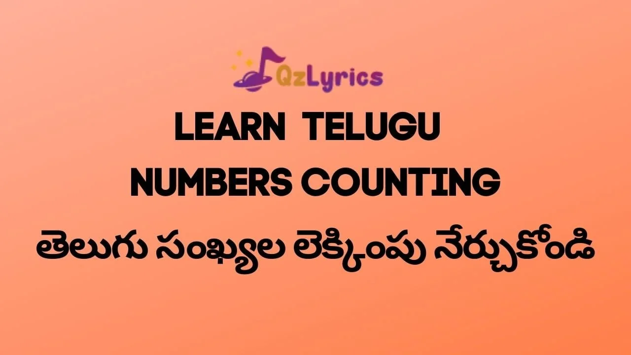 Learn Telugu Numbers Counting 1 to 100 With PDF Learn Telugu Numbers Counting